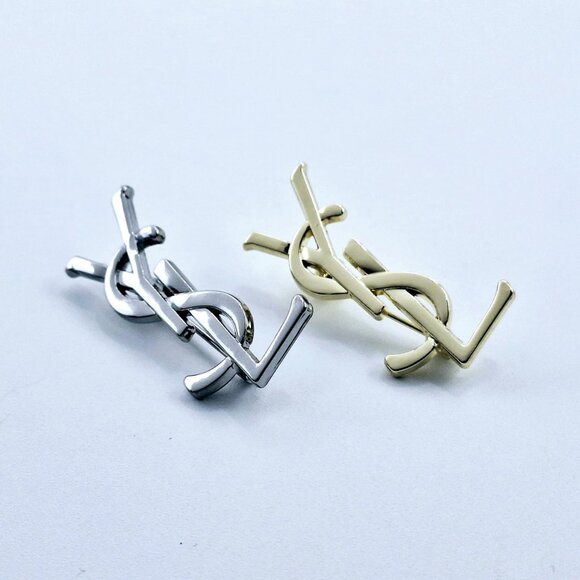 Vintage Silv Yves Saint Laurent YSL Brooch Employee Appreciation Lapel Pin Small - Picture 6 of 6